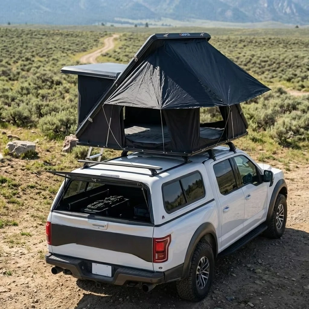 ABSハードシェルルーフトップキャンピングテント（マットレス - Roof Top Tent Ladder Telescopic のレビューと価格