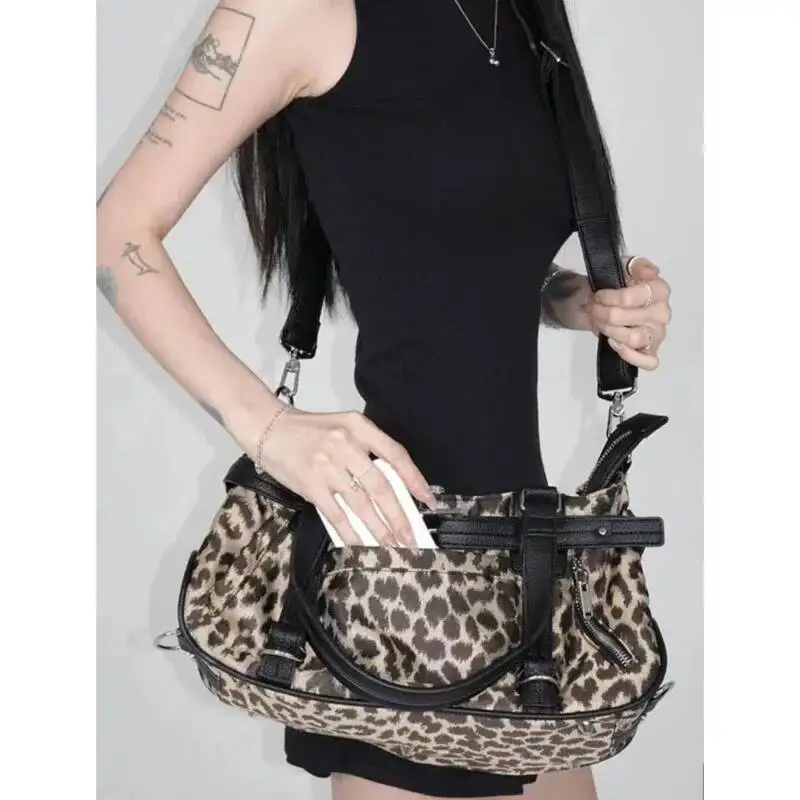 Bloom Hot Girls Pink Y2k Handbag Purse Women High Street Nylon Casual Crossbody Ladies Haruku Aesthetic Shoulder Bags