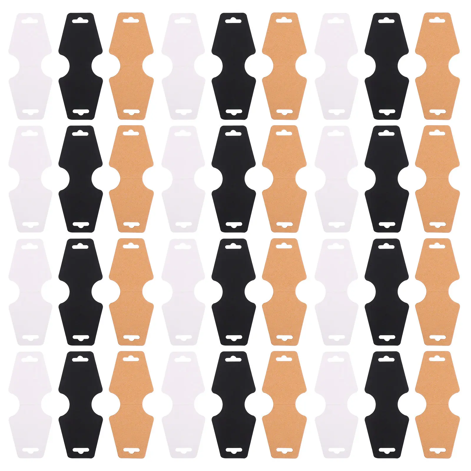 

300 шт. картонных карточек для упаковки ювелирных изделий, складные держатели для демонстрации ожерелий, крафт-бумага