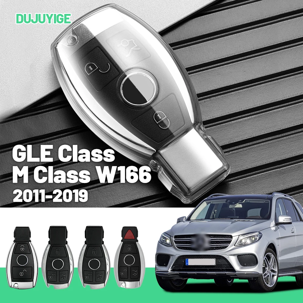

Прозрачный чехол для автомобильного ключа из ТПУ для Mercedes-Benz GLE Class M Class W166 2011-2019, защитный чехол для ключа, автоаксессуары 2020