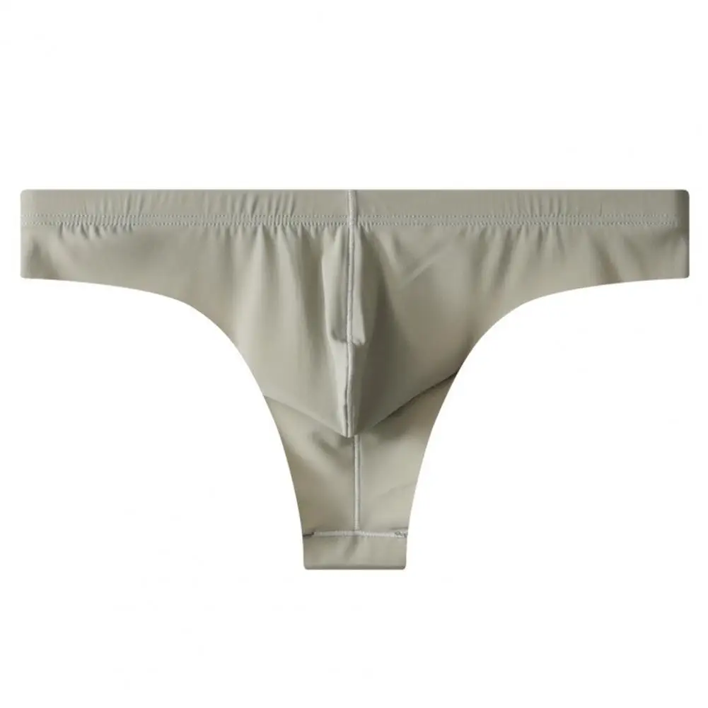 Men Breathable Underwear Men's Ice Silk Thongs Breathable Underwear Low-waist Quick-dry Briefs Moisture-wicking Summer for Daily