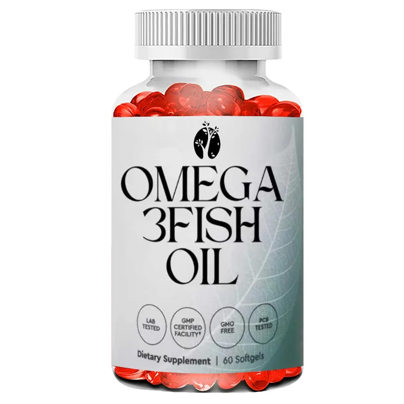 Omega 3 Fish Oil 1000 Micrograms, 60 Soft Capsules, Non GMO, No Fishy Smell