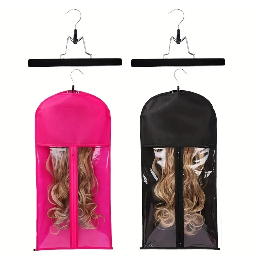 

Wig Storage Bag with Hanger for Multiple Wigs Hairpieces, Portable Wig Bags Storage comes in multiple color
