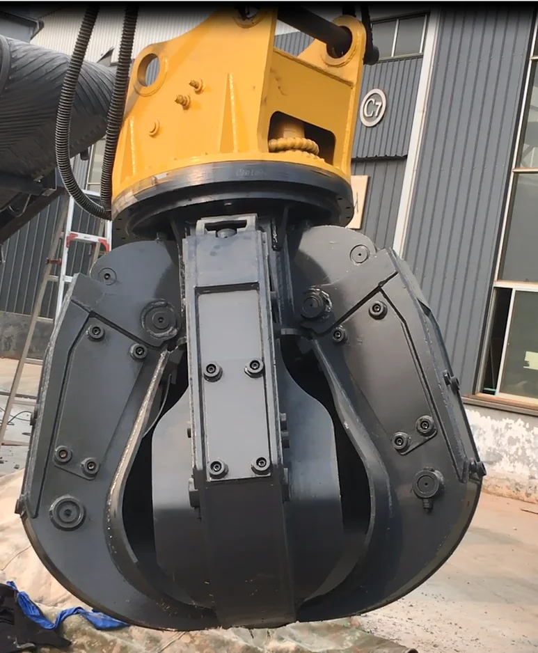 Rotation Orange Peel Grapple Iron Sorting Grapple Scrap Magnet Lotus Shape Grab für Bagger