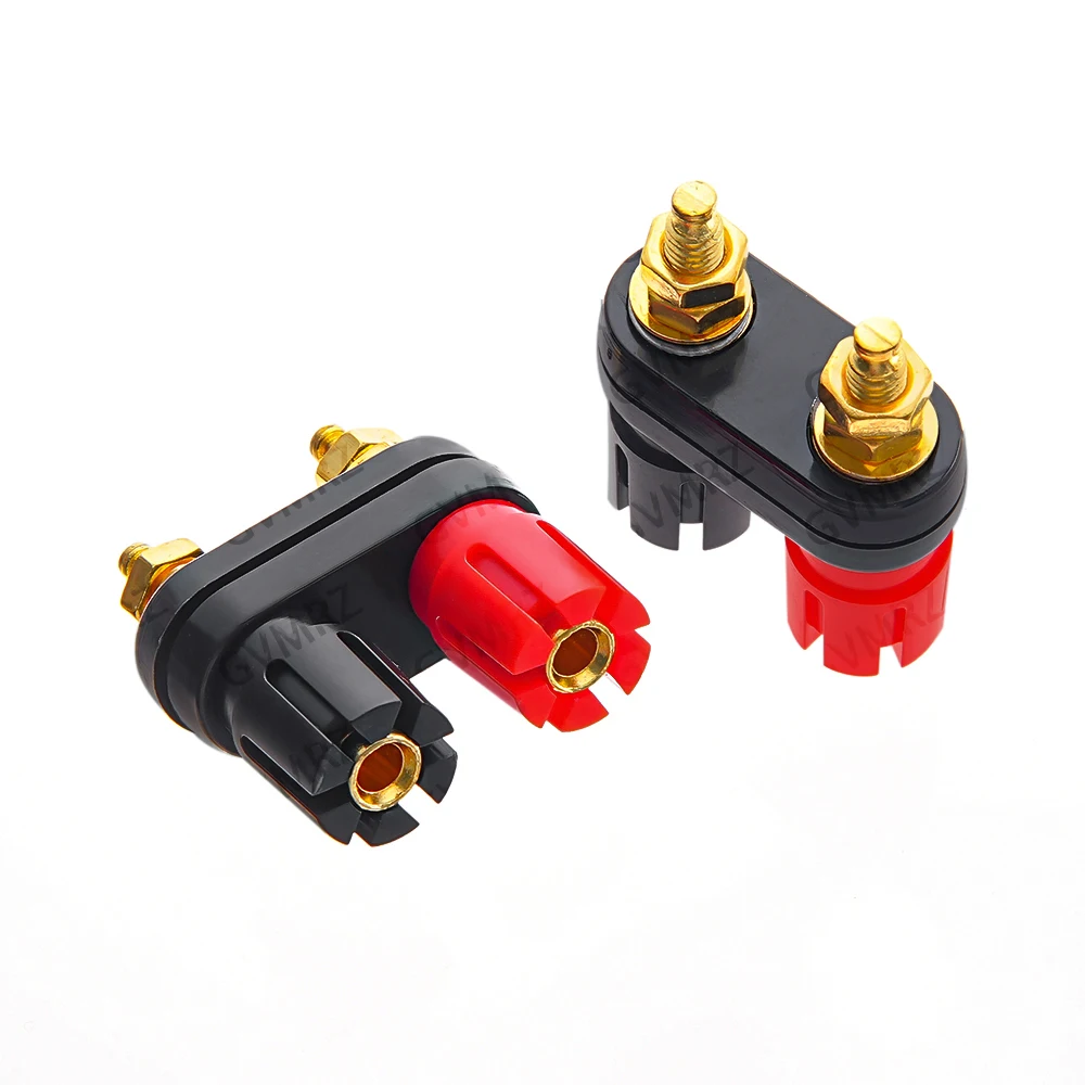 1PCS Red Black Banana plugs Couple Terminals Connector Amplifier Terminal Binding Post Banana Speaker Plug Jack copper 