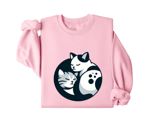 Polarshe Cat Circle, Love, Valentines, I Love You, Couple, Gift for Wife / Sweatshirt