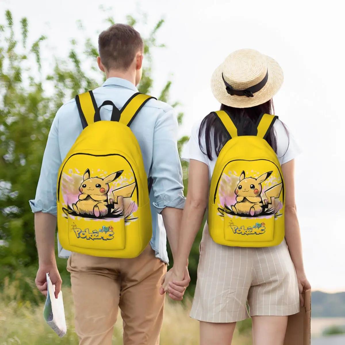 Solid Japanese Cartoon Game Pokemon Daypack Outdoor Sturdy Shoulder Pikachu Grils Knapsack Gift