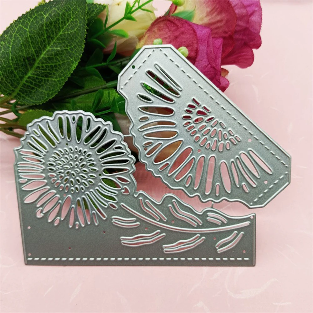 Newcutting dies 2024 new arrivals Sunflower lace Dies Metal Cut Dies for DiY scrapbook Handicrafts Photo Album Decorative