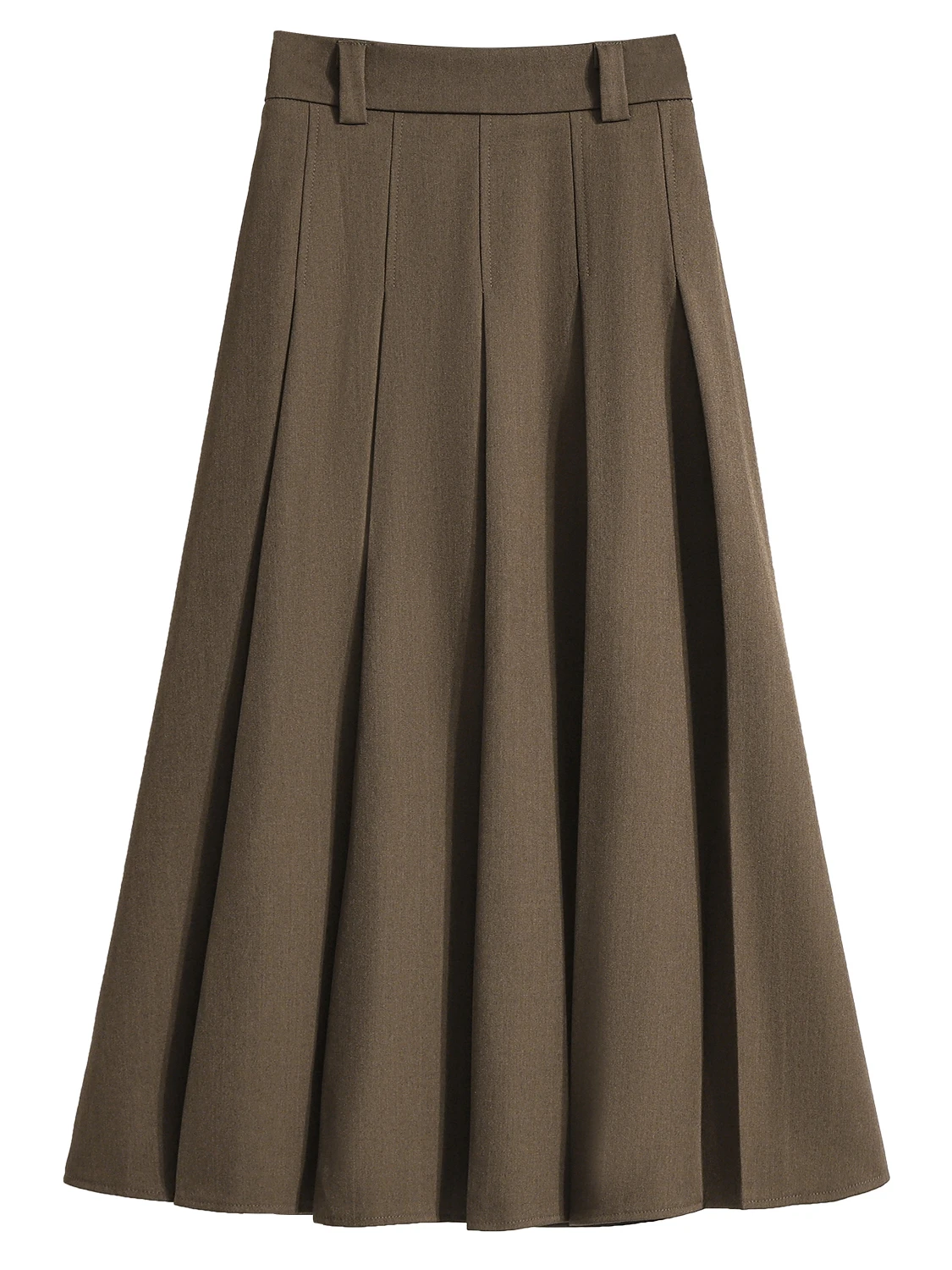 Spódnica plus size, elegancka, z wysokim stanem, w kształcie litery A, plisowana, codzienna, uniwersalna, maskująca biodra, wyszczuplająca, jesienna, modna spódnica damska.