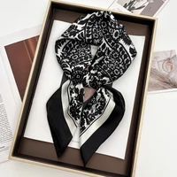Luxury Design 70cm Satin Square Print Scarf Women Scarves Bandana Hijab Neckerchief Shawl Kerchief Hair Band Foulard Lady 2