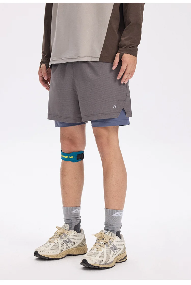 Unisex 2-in-1 Laufshorts Schnelltrocknend Fitness-Shorts Doppelschichtige Kompressions-Laufhose Sportliche Fitness-Jogging-Shorts – Detail 15