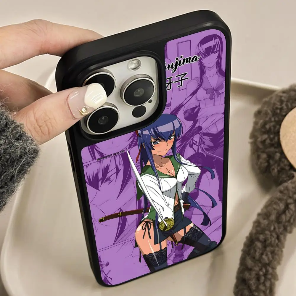 

Чехол для телефона Highschool Saeko Busujima для iPhone 17, 16, 15, 14, 13, 12, 11 Air Pro Max Plus, цветной чехол с матовой поверхностью, роскошный чехол
