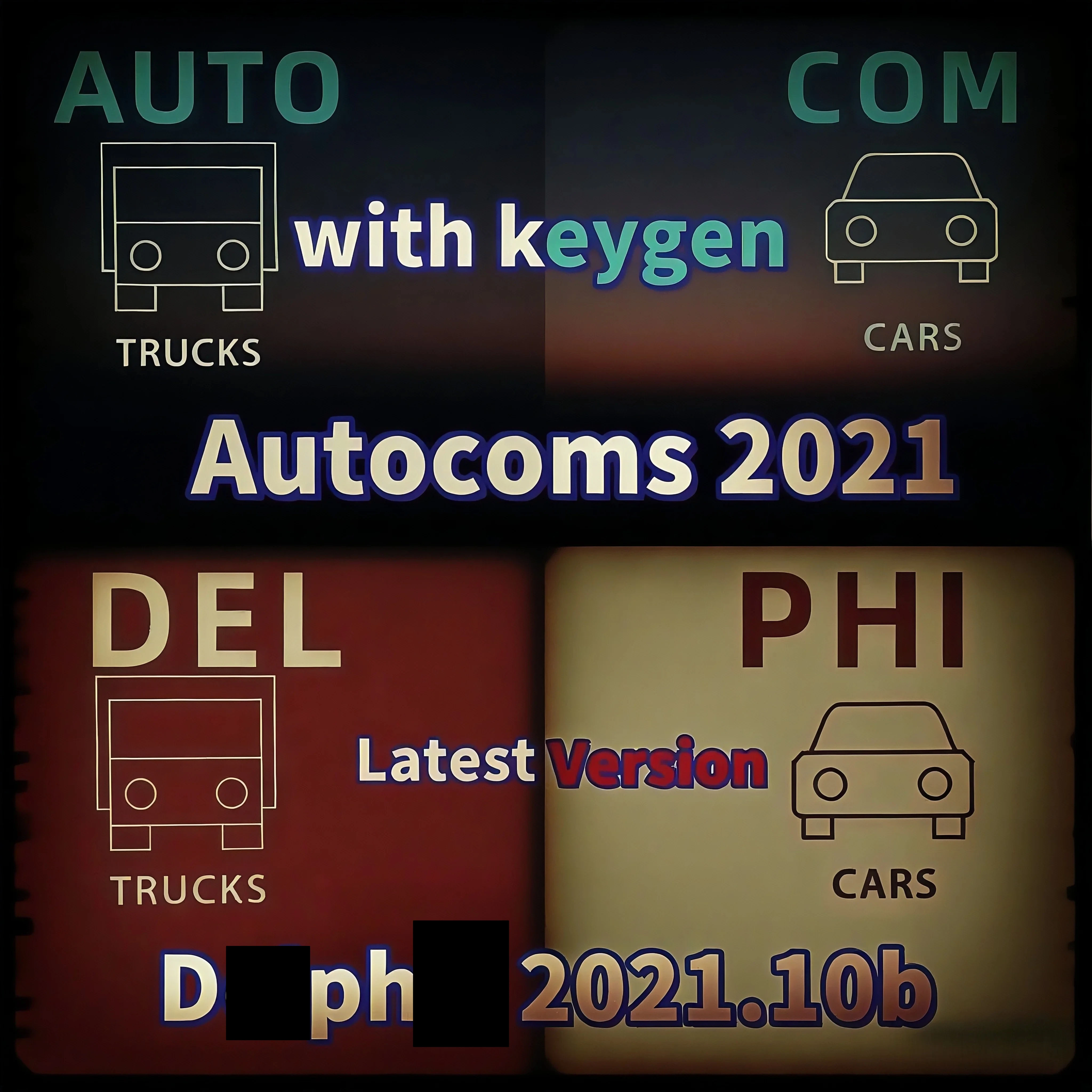 2026 Latest Dph 2021.10b&Autocoms 2021.11 Codings OBD2 Diagnostic tool Compatible with Bluetooth+DPF