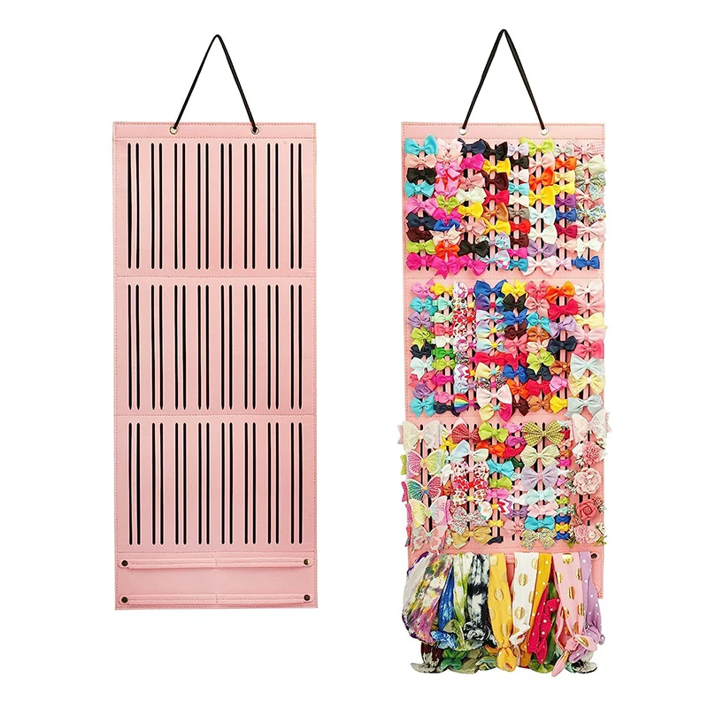 1pc S/L Hair Accessory Display Storage For Children With Hook Hair Bows Holder Large Capacity Hair Clips Organizer Hanger