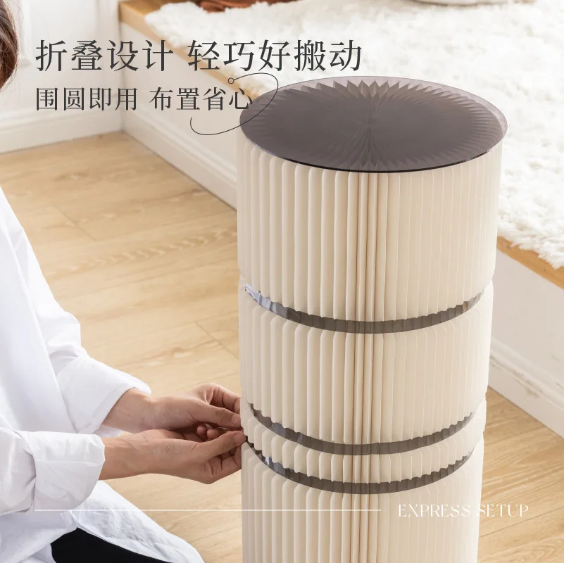 Shelf Floor-to-ceiling display stand Shopping mall window Exhibition circular display stand Creative folding portable display st