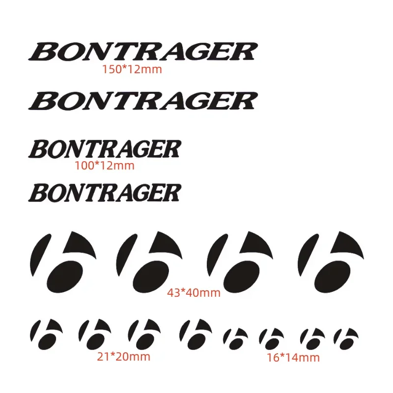 Bicycle Frame Stickers for BONTRAGER Sunscreen Waterproof Antifade Mountain Bike MTB Road Cycling Decoration Decal Free Shipping