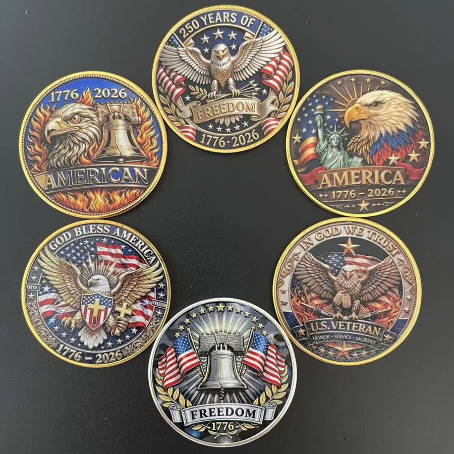 Colección de monedas de recuerdo del 250 aniversario del Día de la Independencia Americana