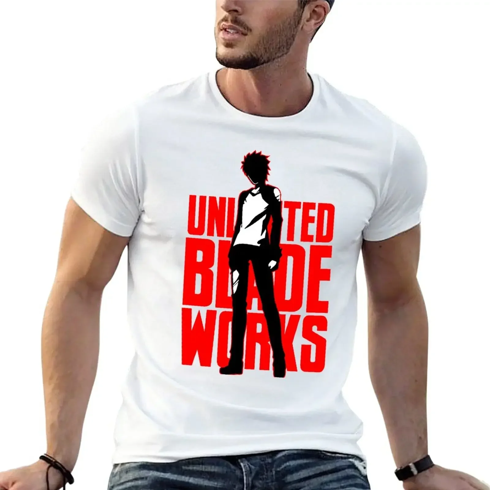 Emiya Shirou Unlimited Blade Works T-Shirt black t shirt Short sleeve Oversized t-shirt men clothes 2024 new arrival round neck