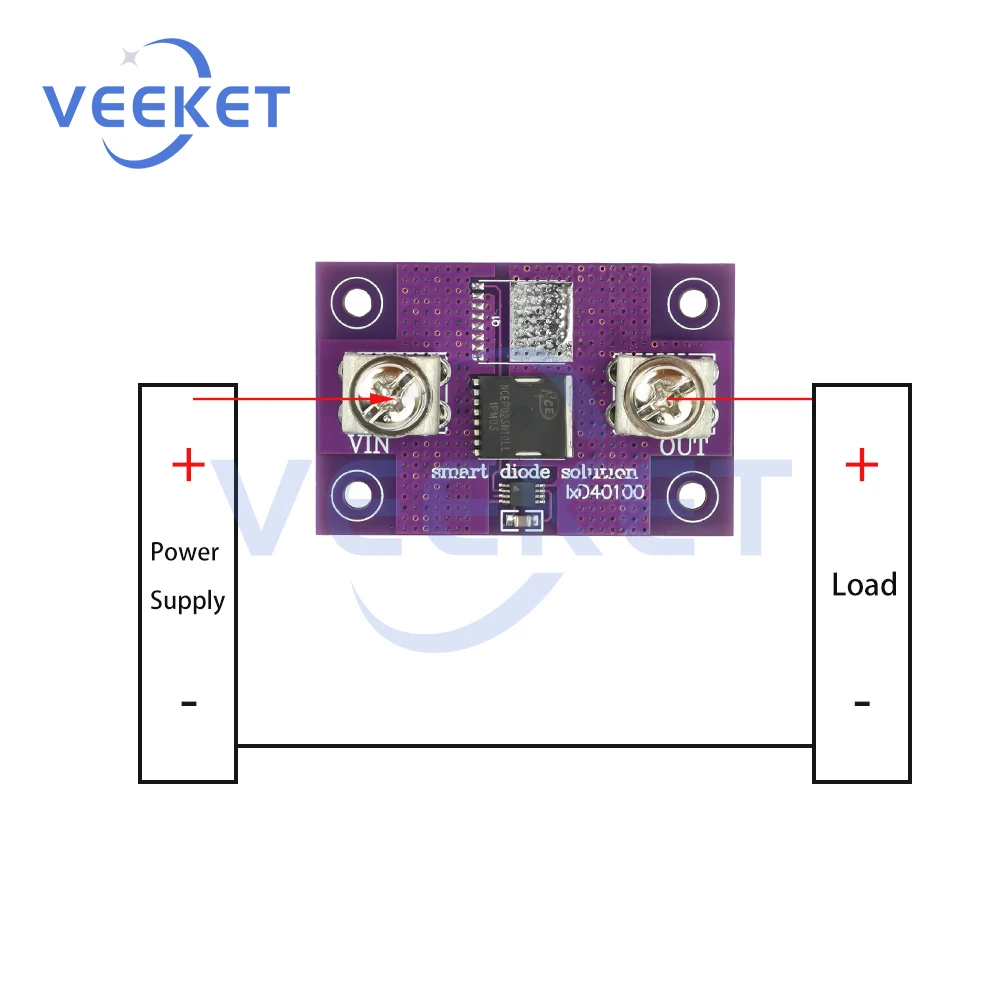 Module de diode idéal double puissance 40A 60A avec conception sans sol pour une protection contre l'inversion de polarité dans les systèmes de batterie et de panneaux solaires
