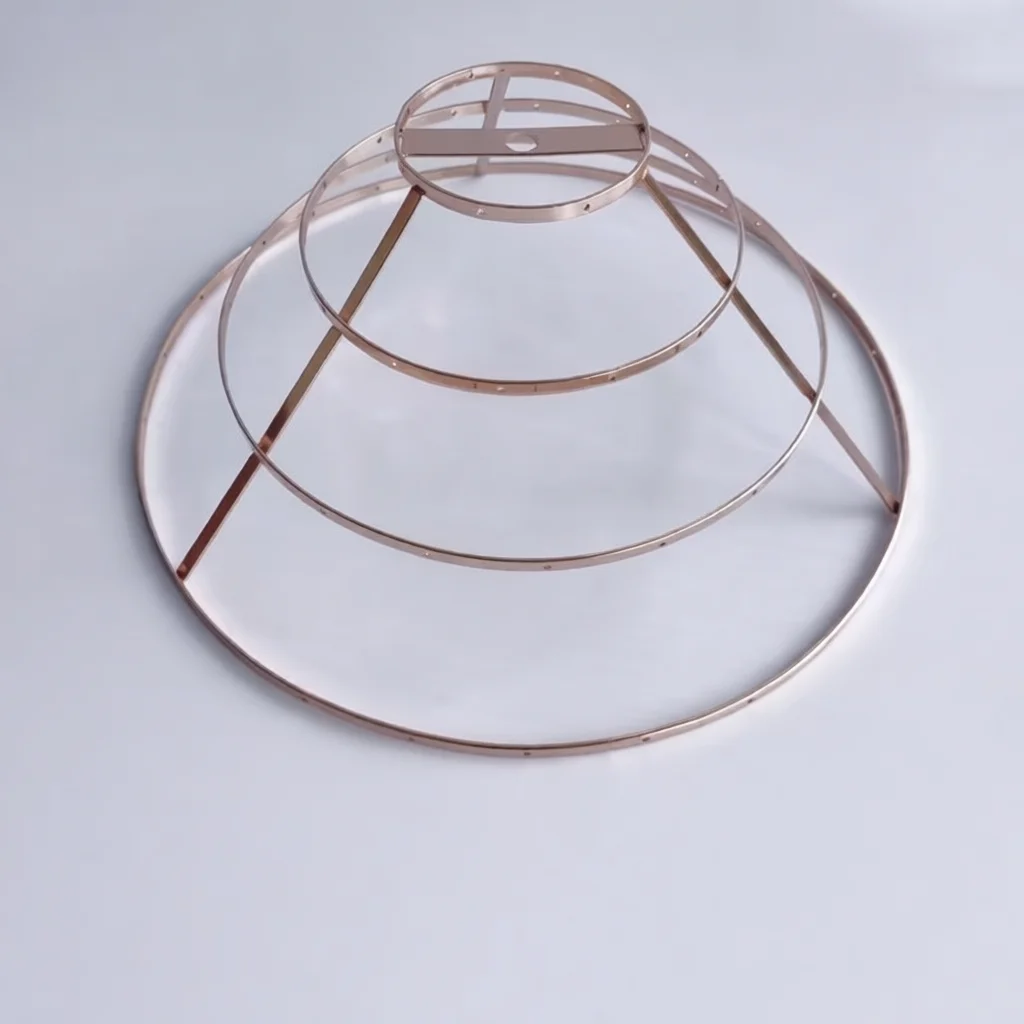 Durable Iron Wire Lampshade Frame For Creative Handmade Macrame Lamp Shade Holder DIY Home Lighting Fixture Decor Parts Stand