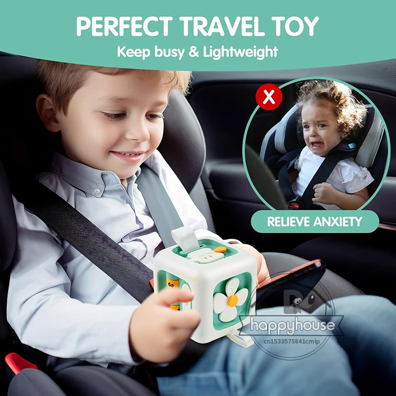 ألعاب مونتيسوري التعليمية لوحة الأعمال الحسية مهارات ممارسة الطفل درج مكعب تململ ألعاب تعليمية للذكور والإناث #4