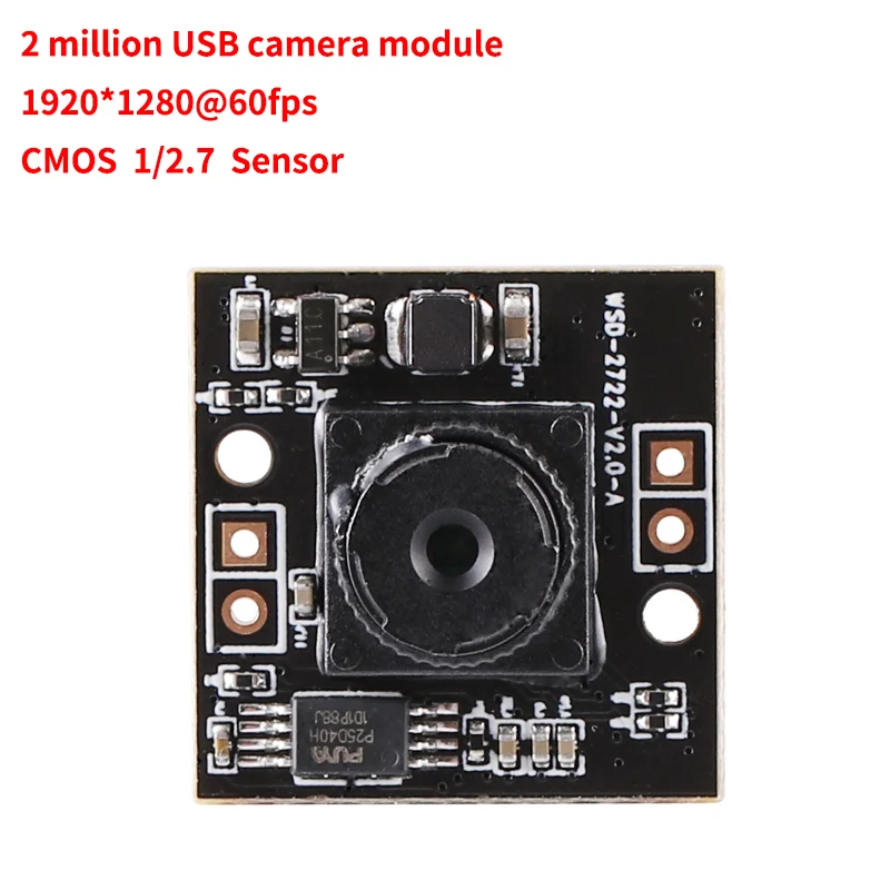 

USB 1080P Video Camera Module 2MP Wide-Angle Lens MJPEG / YUY2 Webcam 20*20mm，Mini Camera