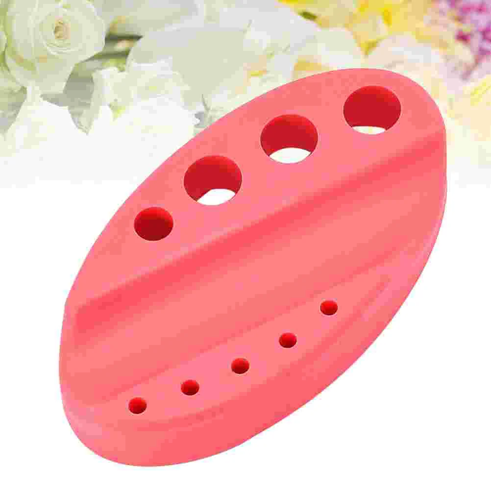 

1pc 9 Holes Silicone Pigment Cup Rack Cup Machine Holder Stand Accessories (Red) Ink Cup Holder Disposable Ink Cup