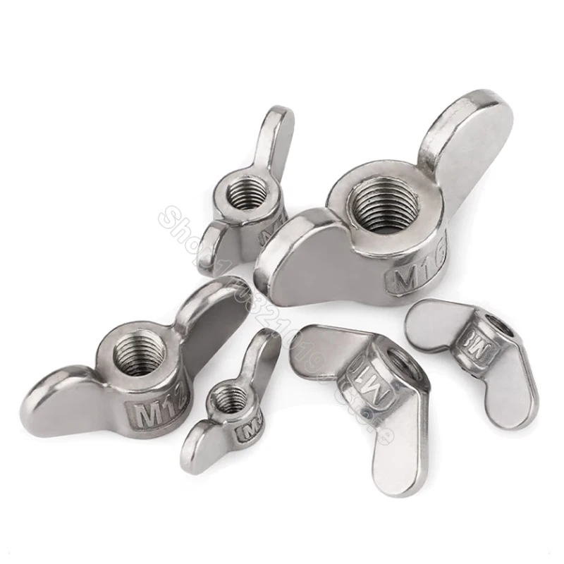 1-5 قطعة M4 M5 M6 M8 M10 M12 M16 M20 304 A2 الفولاذ المقاوم للصدأ اليد تشديد الجناح المكسرات على شكل خاص اليد المسمار كبير الأذن فراشة الجوز