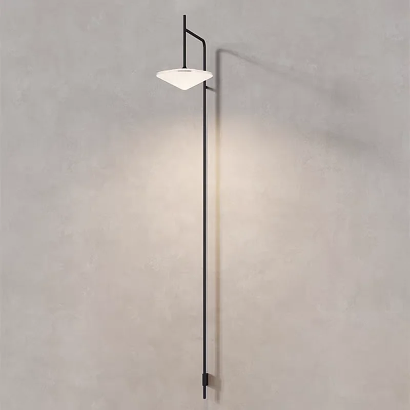 

Minimalist Wall Light White Glass With Plug For Parlor Bedroom Study Lighting Fixtures G9 Bulb