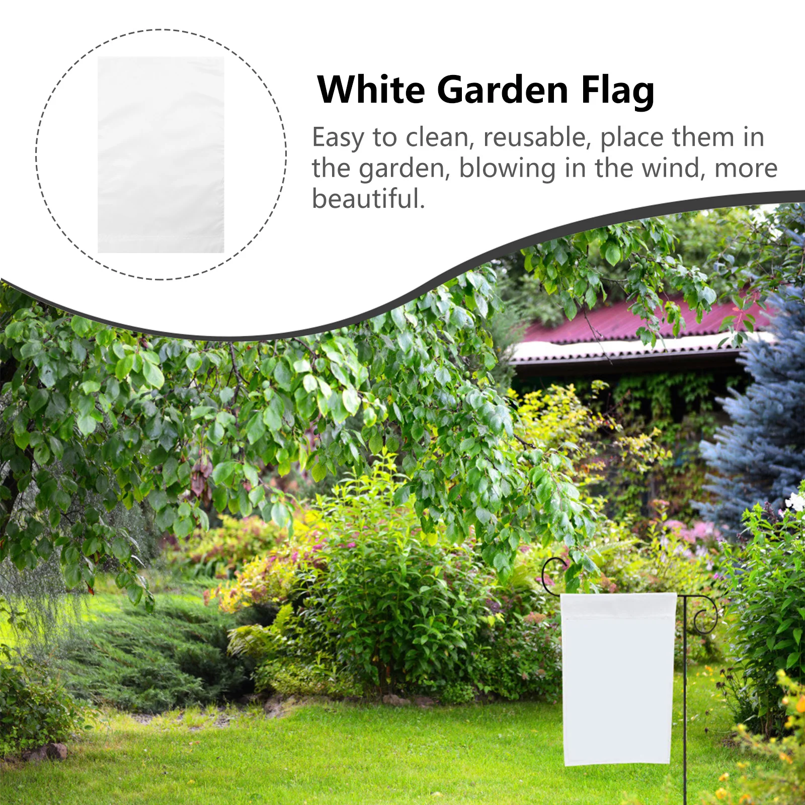 

Garden Flag Patio Decorative Blank Polyester Banner Yard Plain Outdoor DIY Flags
