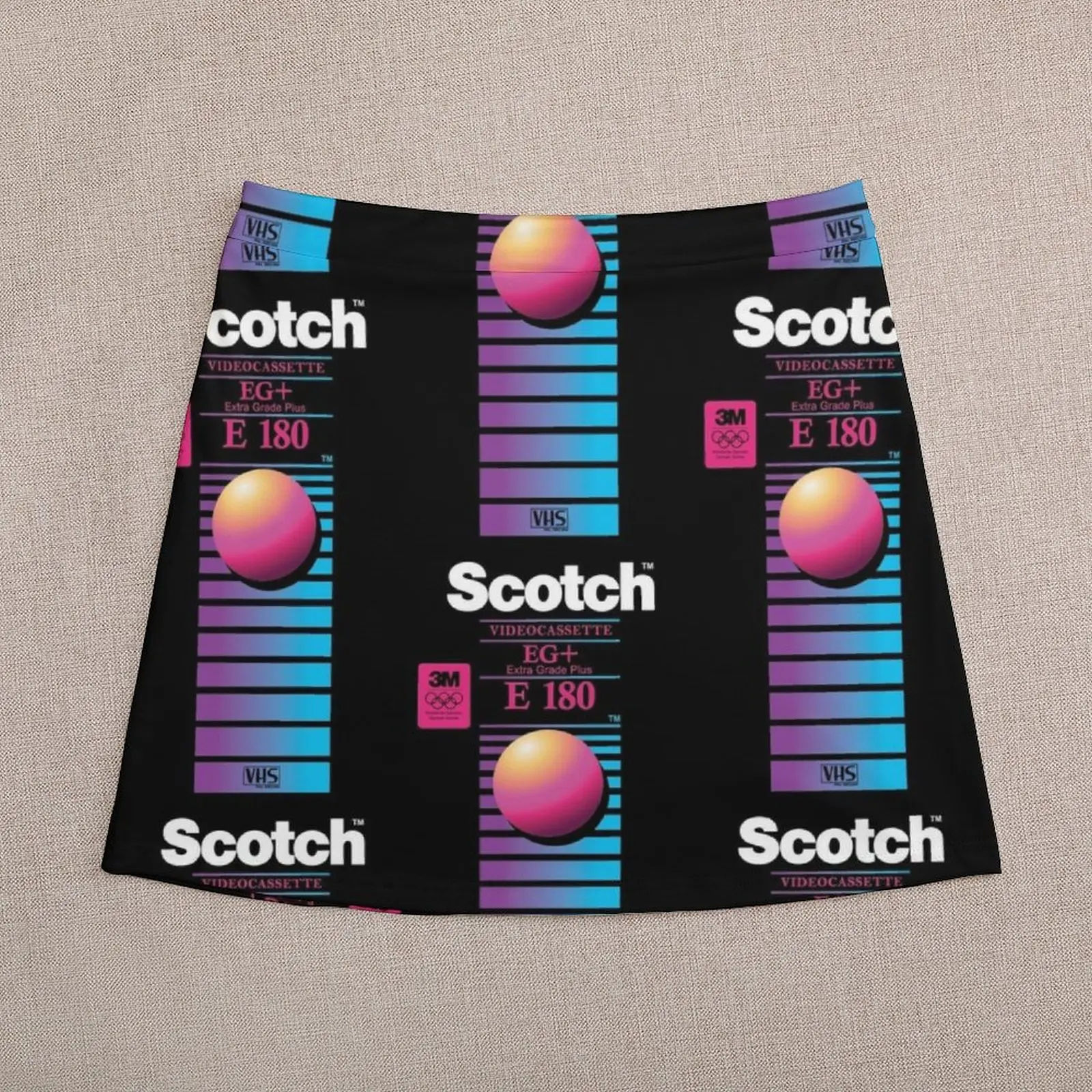 ชุดกระโปรงกระโปรง ROK MINI ชุดกระโปรง E-180สไตล์เกาหลี vaporwave VHS Scotch