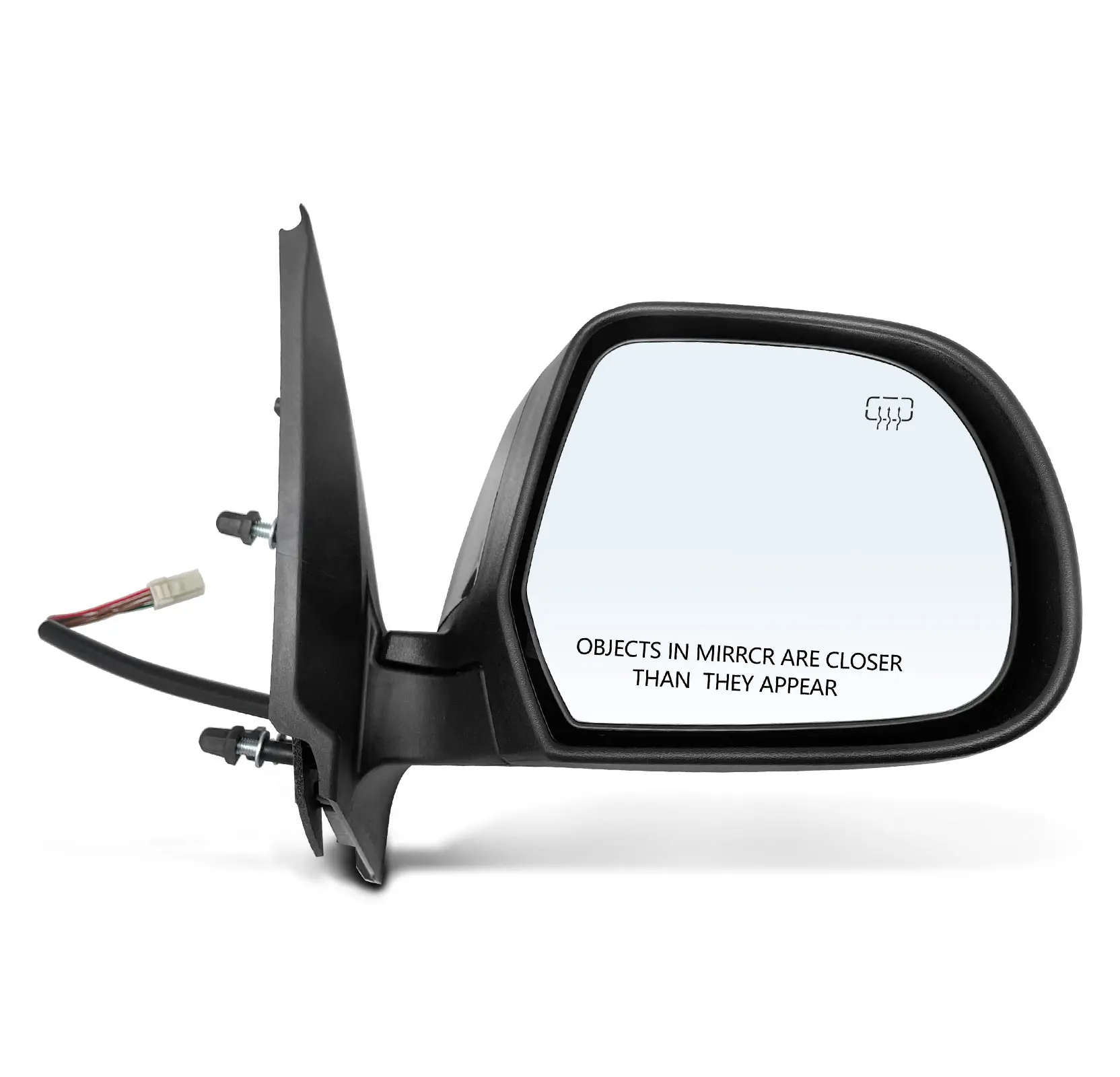 A-Premium Passenger Side Power Door Mirror for Nissan Versa 2012-2014 Manual Folding Heated Smooth Black