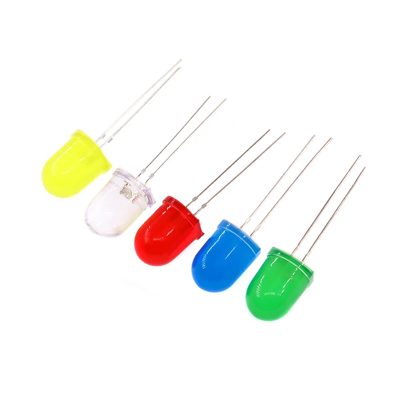 Imagem -05 - Rgb Led Light Emitting Diode Kit Branco Vermelho Verde Azul Amarelo Roxo Rosa Laranja F10 10 mm f8 mm 500 Pcs