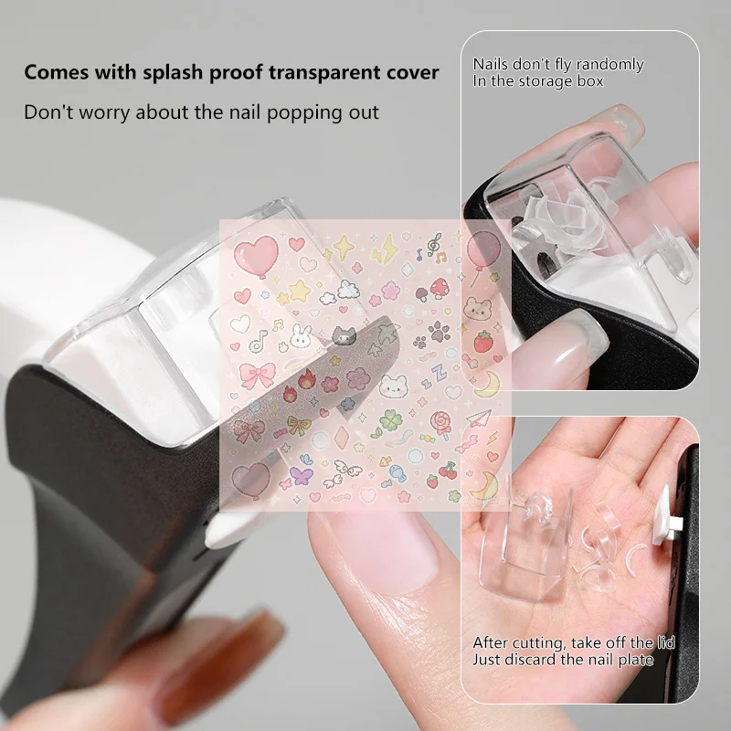 Professional Nail Art Clipper Anti-splash Special Type U Word False Tips Edge Cutters Manicure Stainless Steel Nail Art Tools
