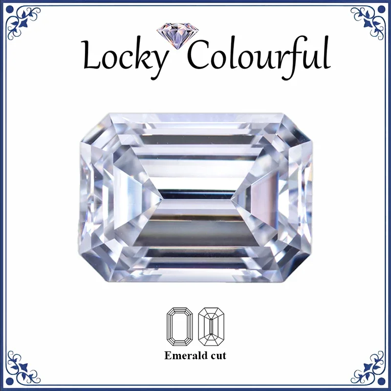 

Moissanite Emerald Cut D Color Charms Beads VVS1 for Diy Jewelry Making Pendant Bracelet Necklace Materials with GRA Certificate