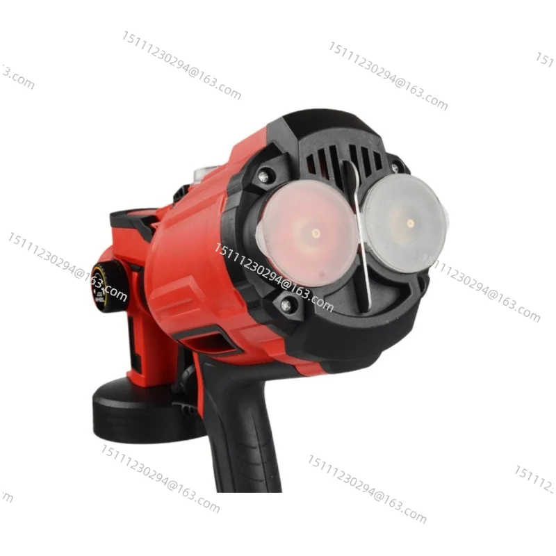 Adjustable electric paint spray gun with LED light