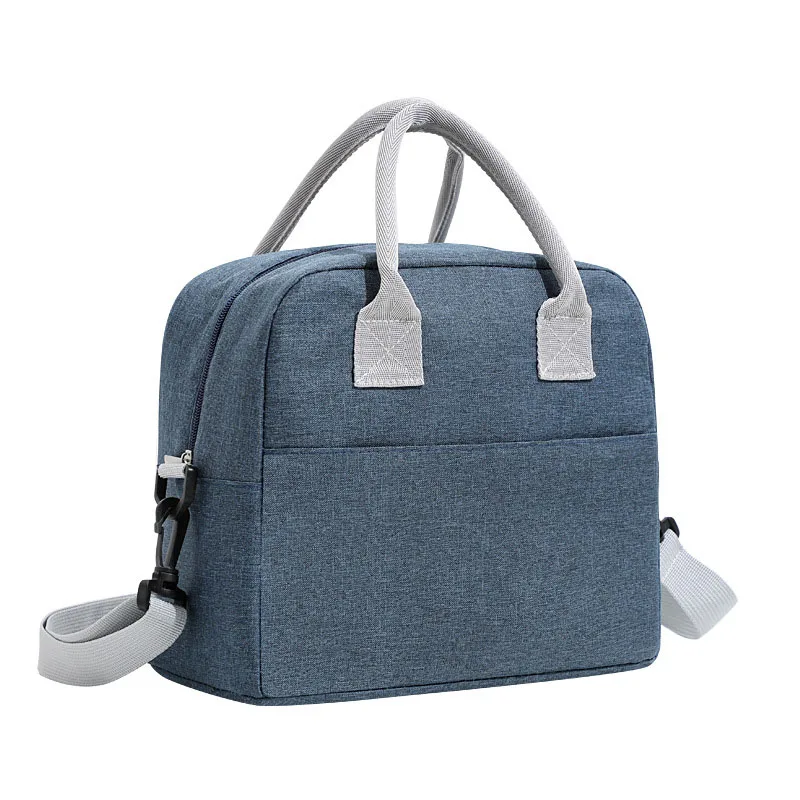 

2 styles Lunch bag Oxford student portable lunch box Large capacity thickened thermal insulation bag Aluminum foil bento bag