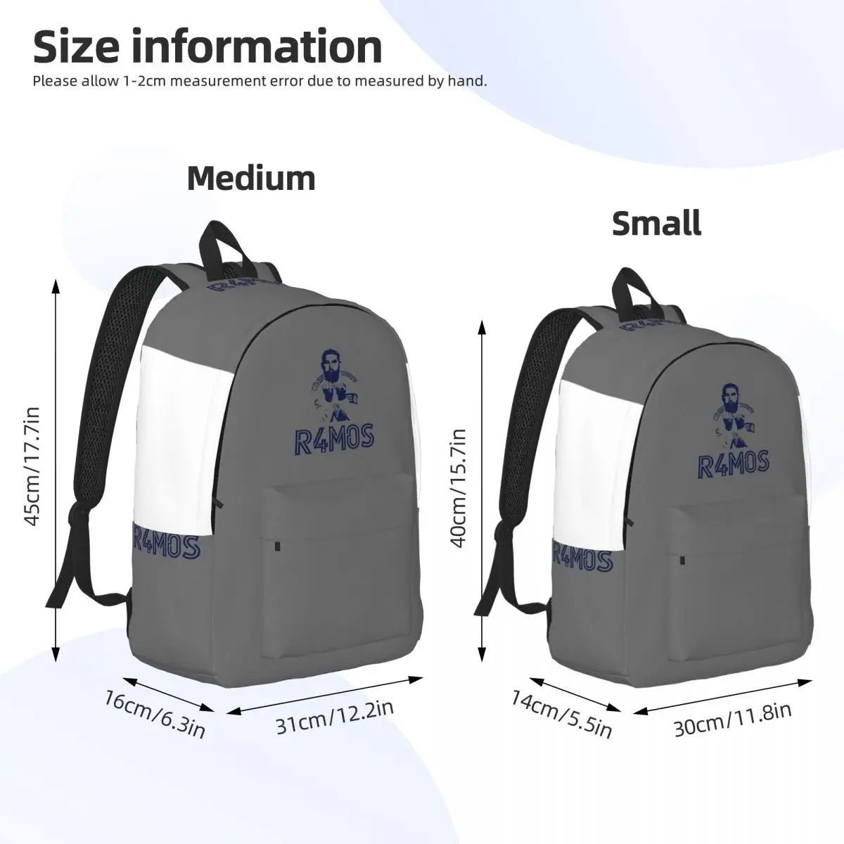 Sergio Ramos 2021 Simple and stylish backpack Canvas backpack Man backpack