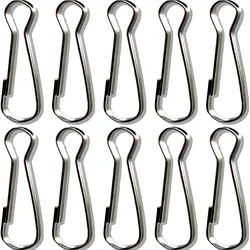 100 Pcs 7 Size Metal Spring Hooks Lanyard Snap Clip Hooks for ID Card Ring Key Chain Purse DIY Curtains Keyring Buckle Hardware