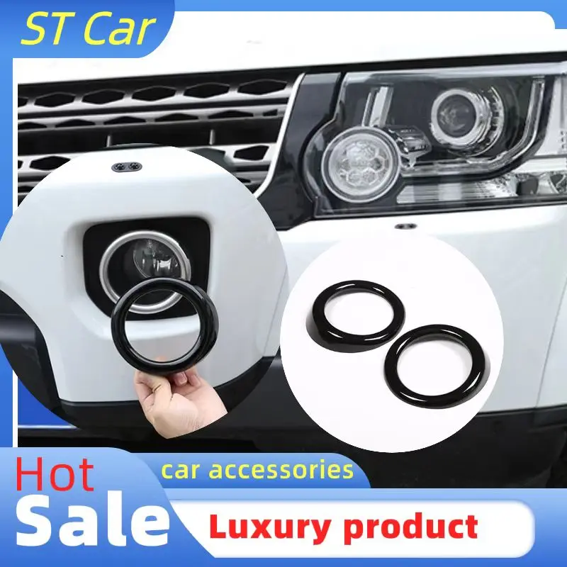

ABS Glossy Black Car Head Front Fog Lamp Frame Cover Trim For Land Rover Discovery 4 LR4 2014-2016 Auto Accessories