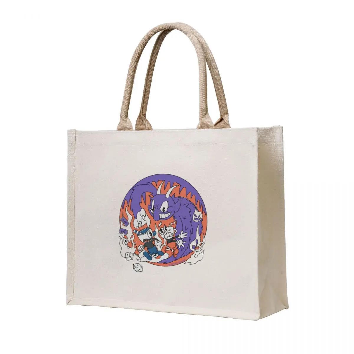 

Cuphead Tote Bag women bag shopper bags for women bag luxury women Reusable bags
