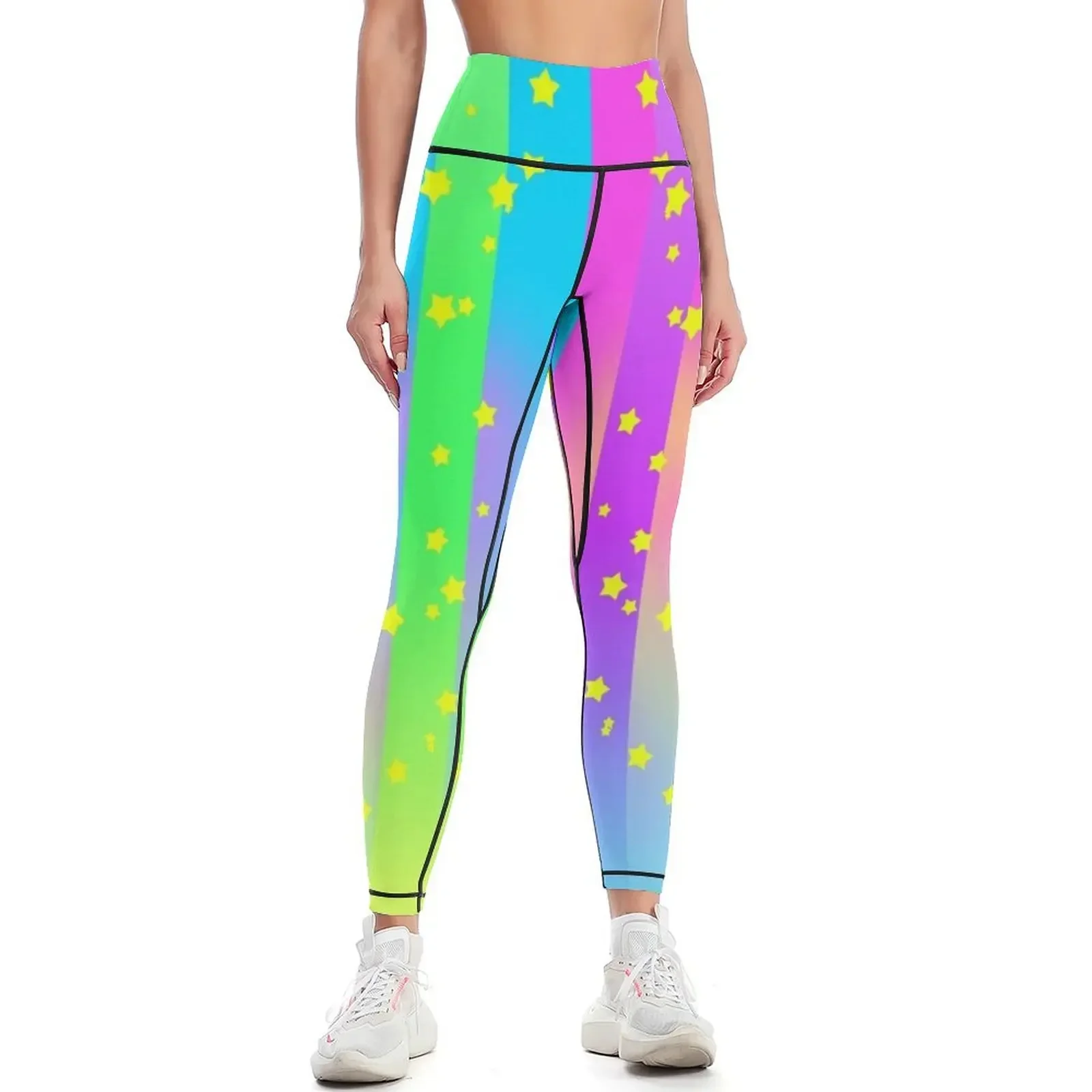 

stripey stars Leggings sports tennis for Jogger pants sport legging Fitness's gym clothes Womens Leggings