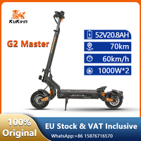 Kukirin G2 Master E-Scooter 1000W*2 Dual Motor 52V20.8ah Battery Mountain Electric Scooter 10 Inch Desert Off-Road Tire Escooter