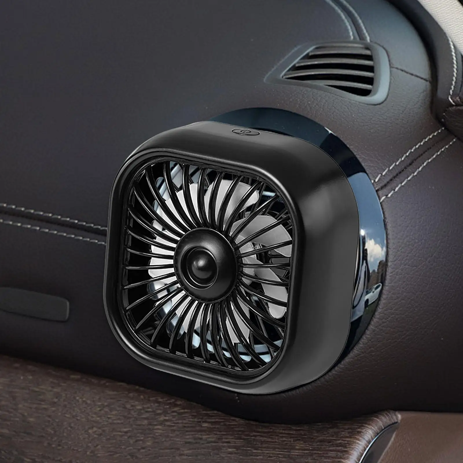 USB Car Cooling Fan Portable Mini Air Circulation Three Speed Small Electric Fan for Car SUV RV for seat Summer