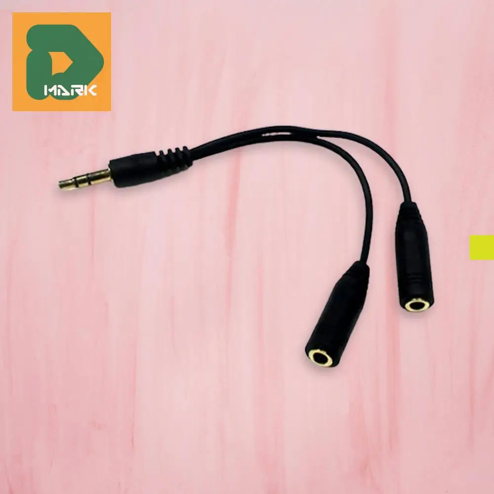 High quality earphone Y Jack double Jack Y cable dual cable distribution machine can be extended plug with high quality linear soft microphone durable castle length stereo