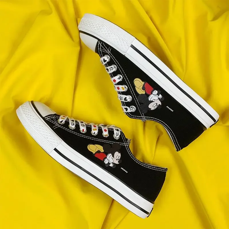 Disney cartoon canvas shoes Mickey little white sports shoes girl couple with summer new casual shoes