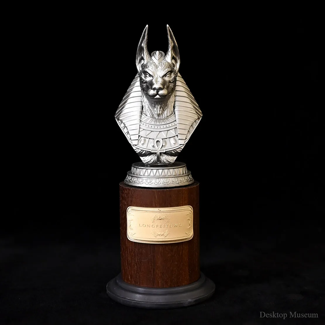 170mm Ancient Egyptian Mythology Bust of Anubis Ornament 3D Resin Figurine Miniature Model Decoration Craft Gift
