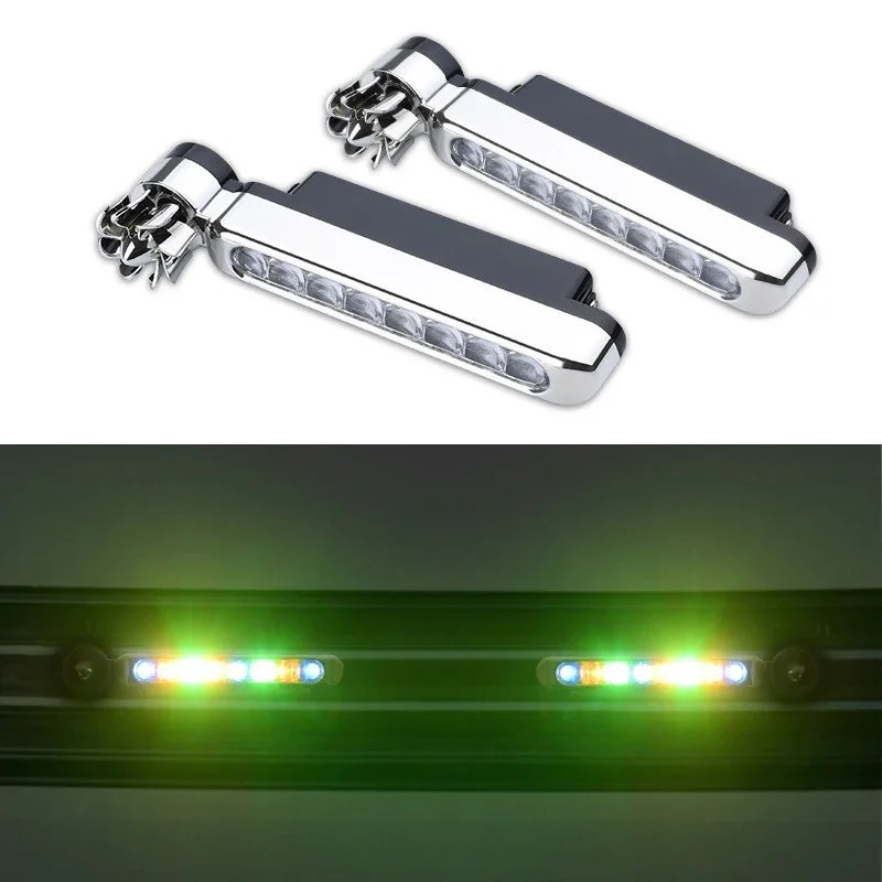 2PCS Car LED Wind-force Day Running Light Free Installation Front Auxiliary Light Car Decorative Lamp Auto Exterior Accessories