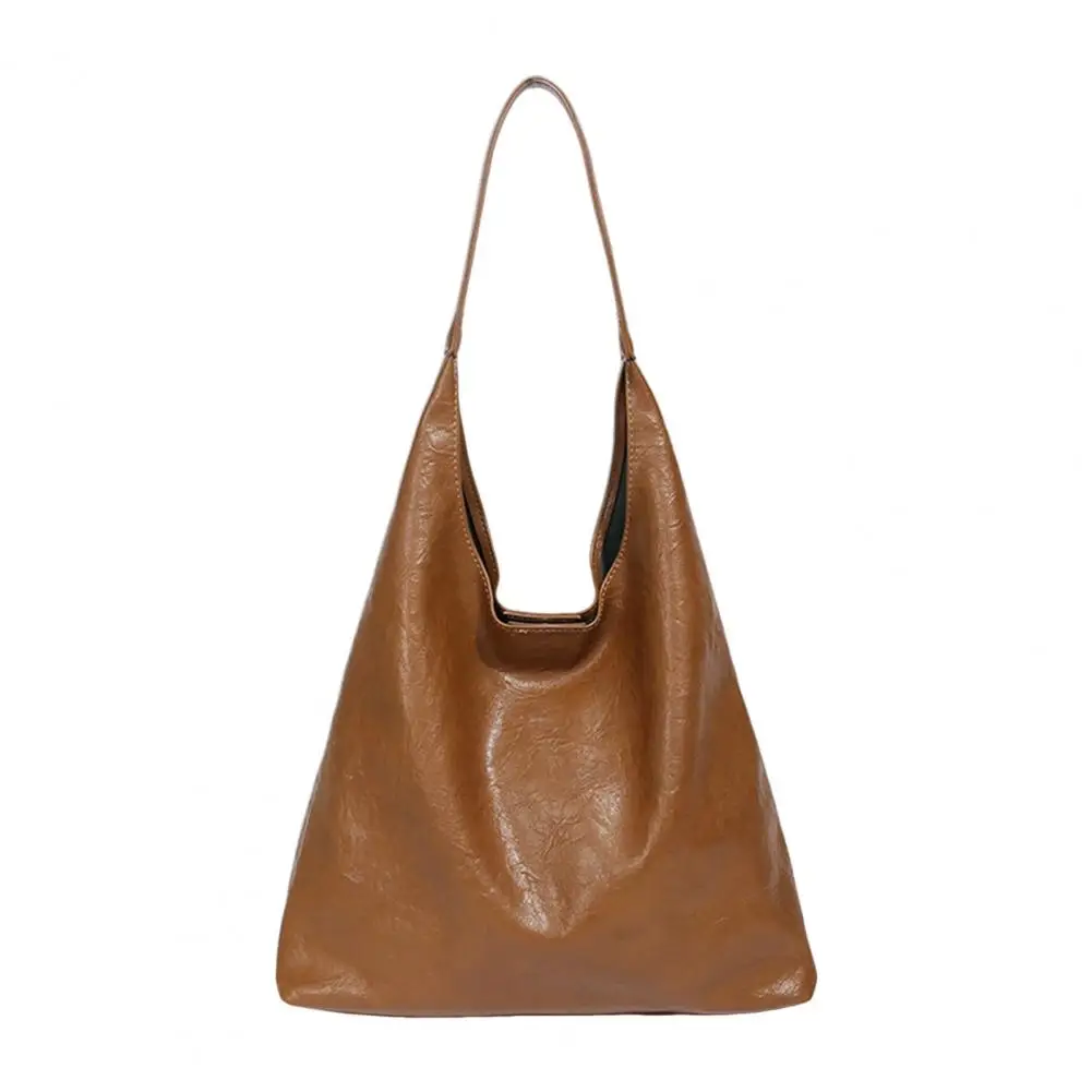 Bolso de hombro de piel sintética para mujer, bolso de mano de gran capacidad con cierre magnético, Estilo Vintage Hobo, bolso de viaje para el trabajo