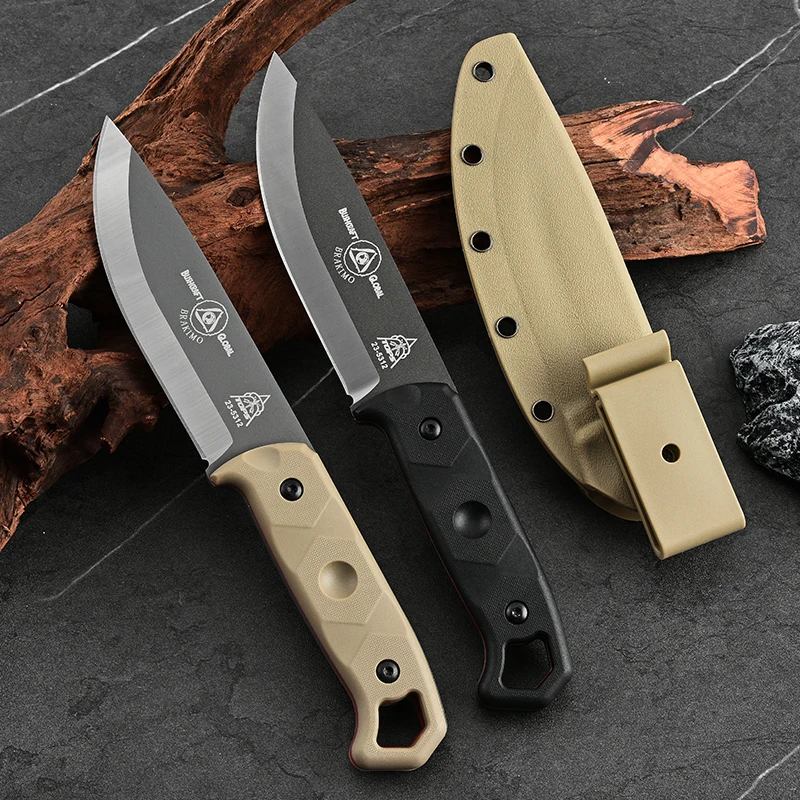 

Outdoor Stainless Steel Knife, Camping Straight Knife, Outdoor Survival Knife, Hand-Grip Meat Knife, Portable Knife, Home Fruit Knife